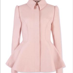 Ted Baker Sollel Peplum Wool Coat 🎀 Dusty Pink
